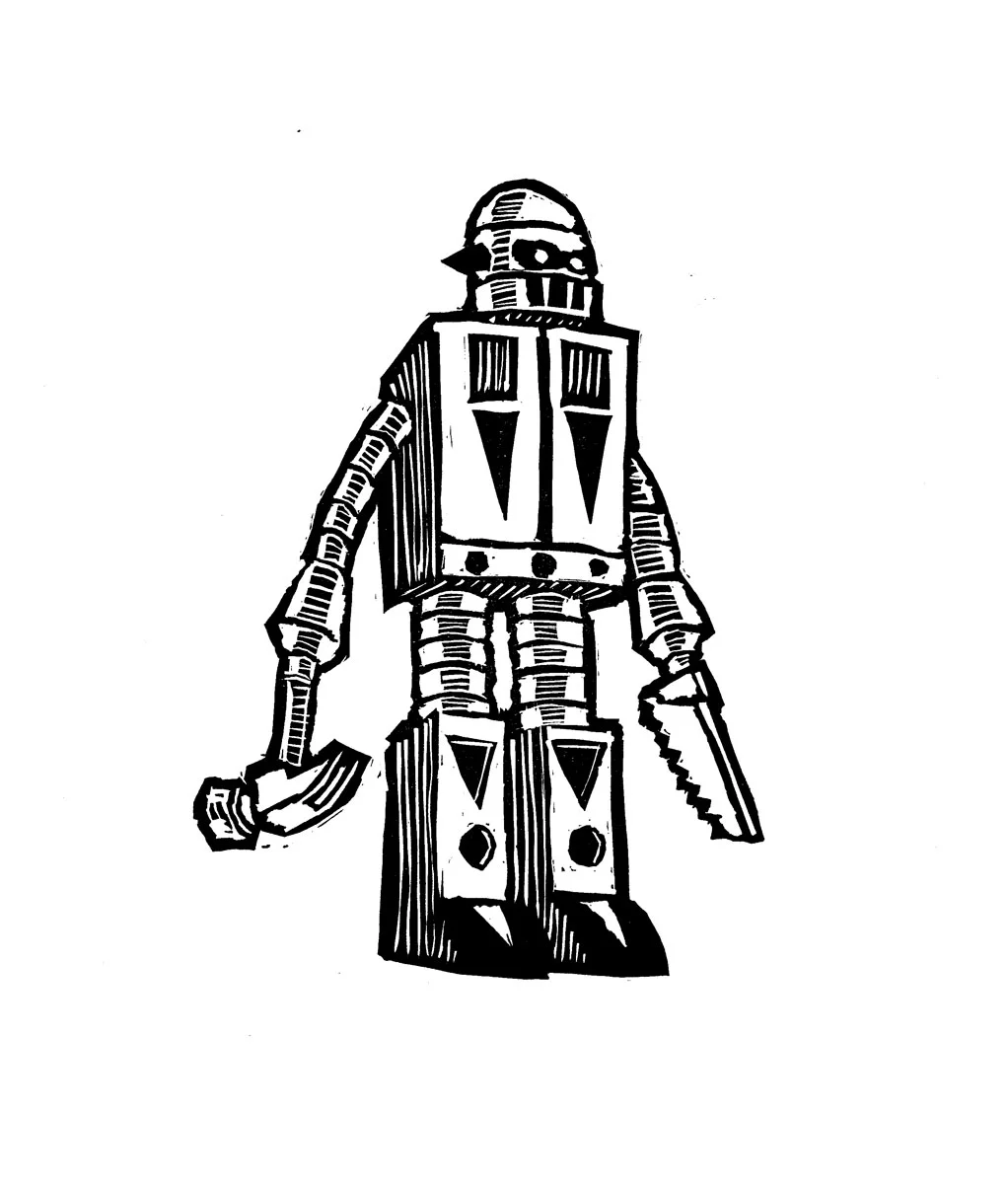 Tin Wong / Robot of Building / 2016 / Relief print