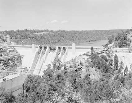 Floodgates, Warragamba Dam, New South Wales. Photographer - John Tanner, 1960. National Archives of Australia .