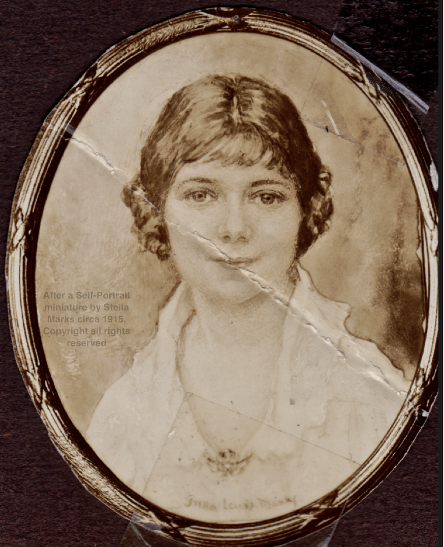 After a Self-Portrait by Stella Marks circa 1915. Copyright Stella Marks' Estate All rights Reserved.