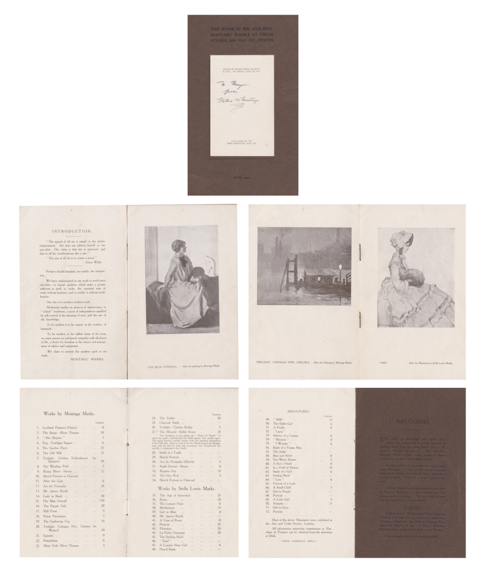 Monty & Stella’s First Joint Exhibition 1913 in Perth, Australia