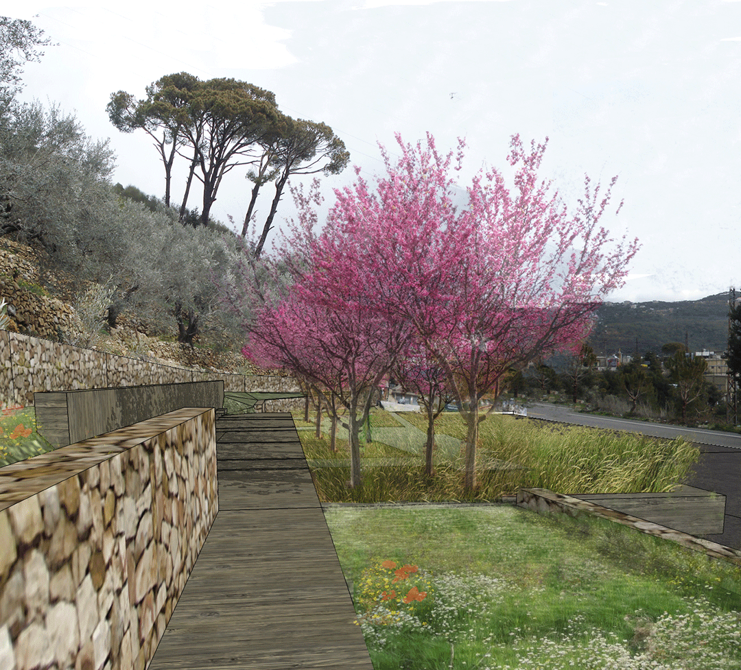  Roum Public Garden- Roum - Jezzine - Lebanon.  in collaboration with Sara Hage Landscape Architect. 