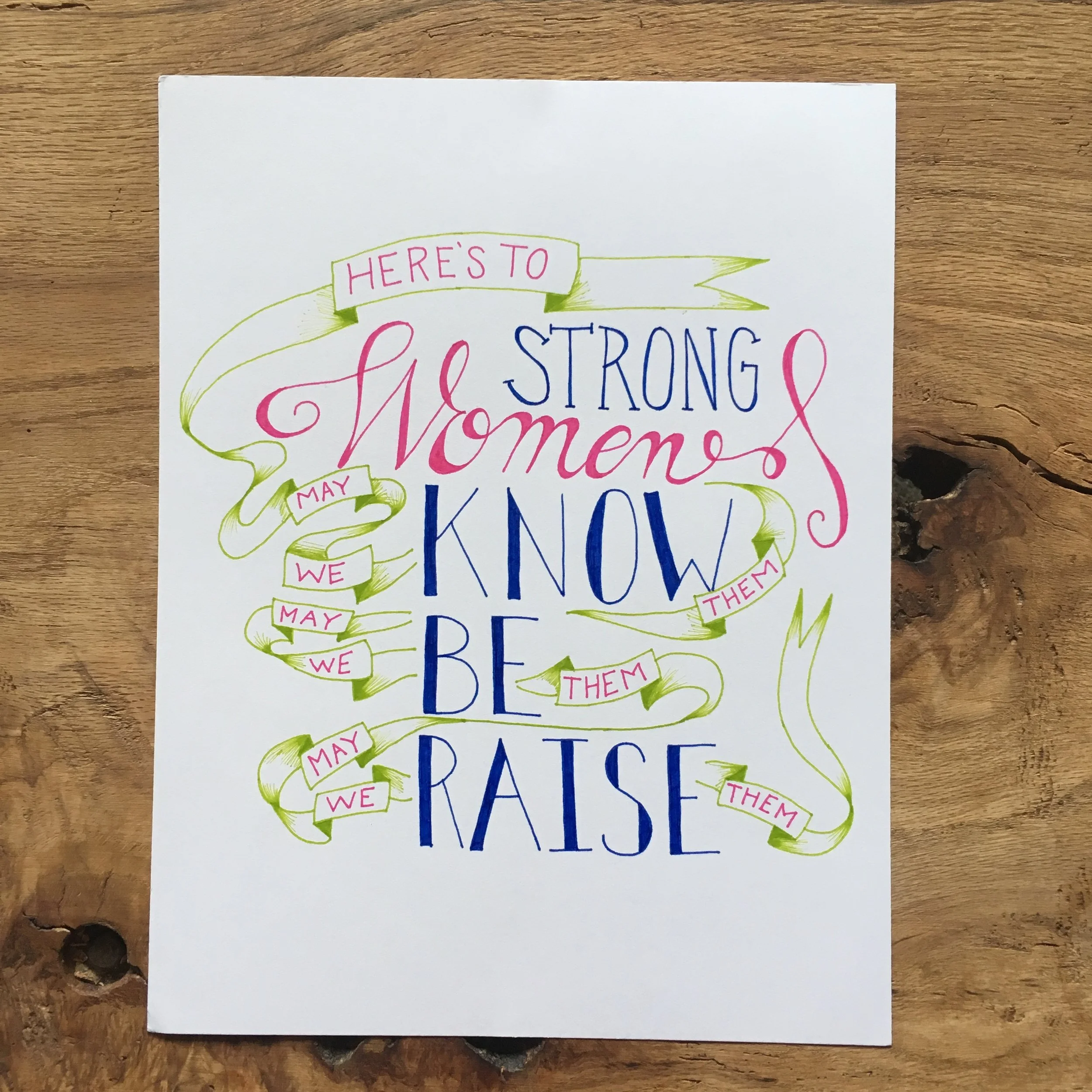Strong Women Hand-Lettered Poster