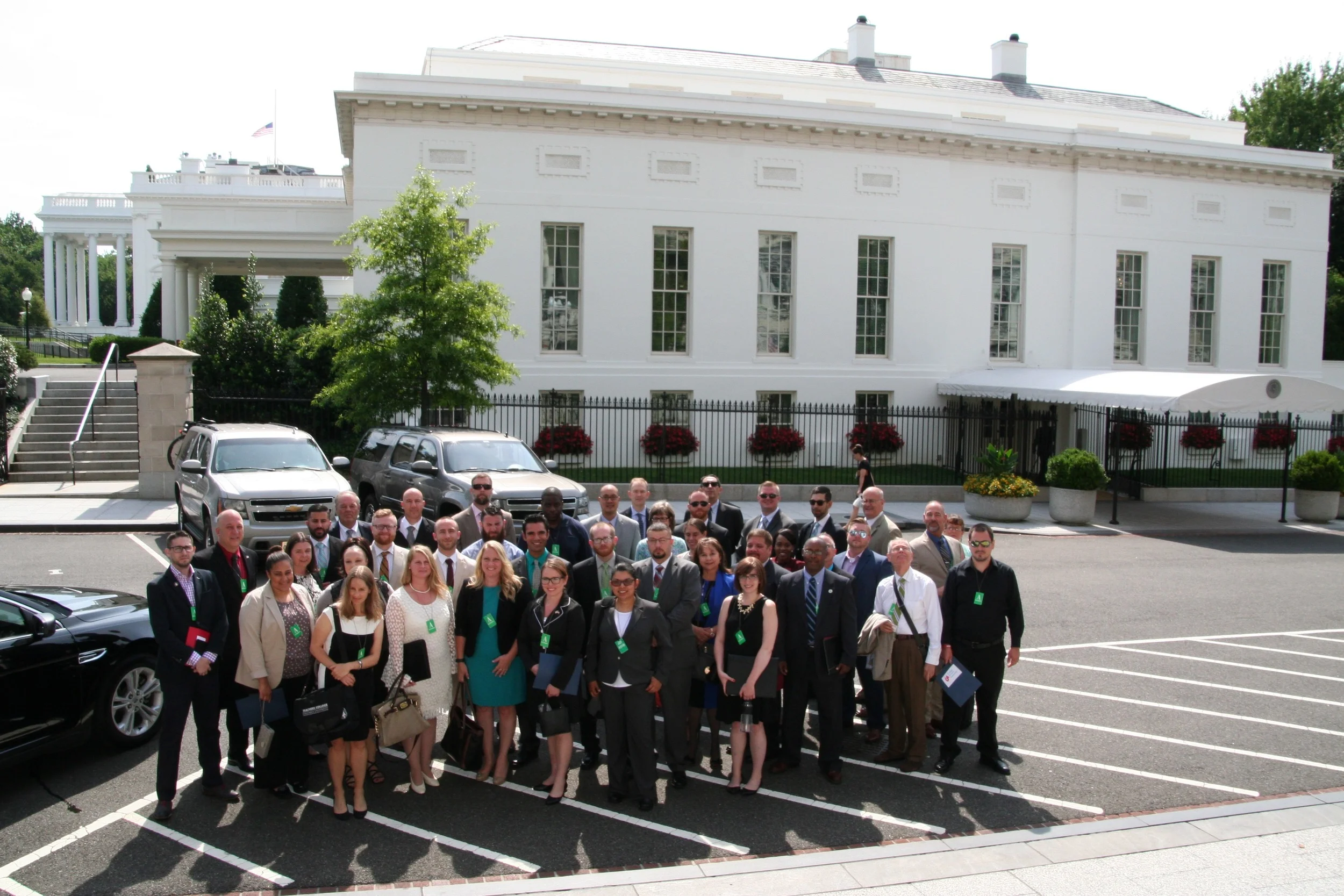 Students and administrators from community colleges discuss campus supports for veterans at the White House, July 12, 2016