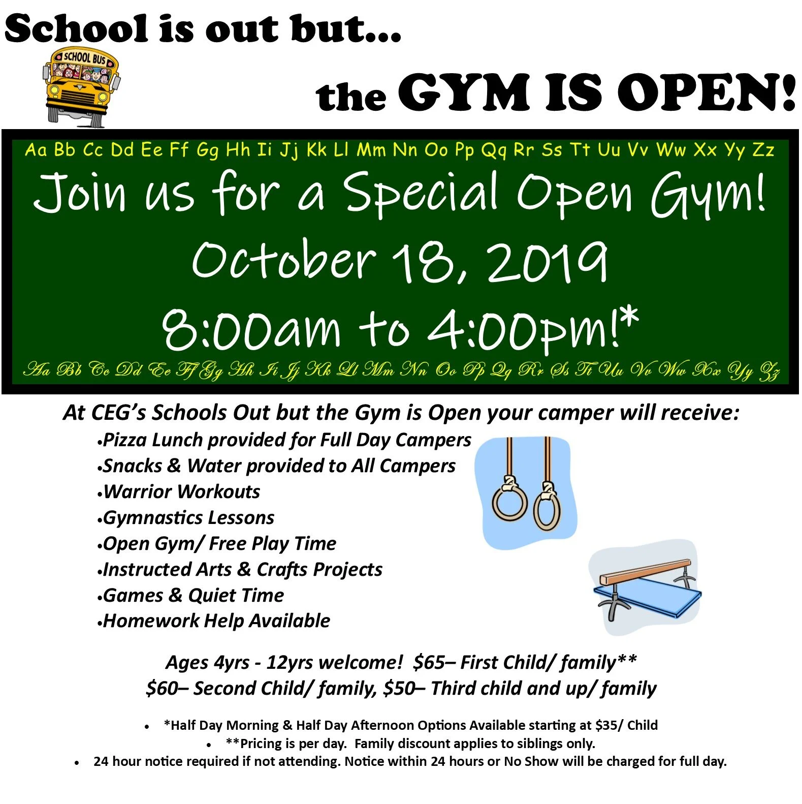Special Open Gyms — Centre Elite Gymnastics