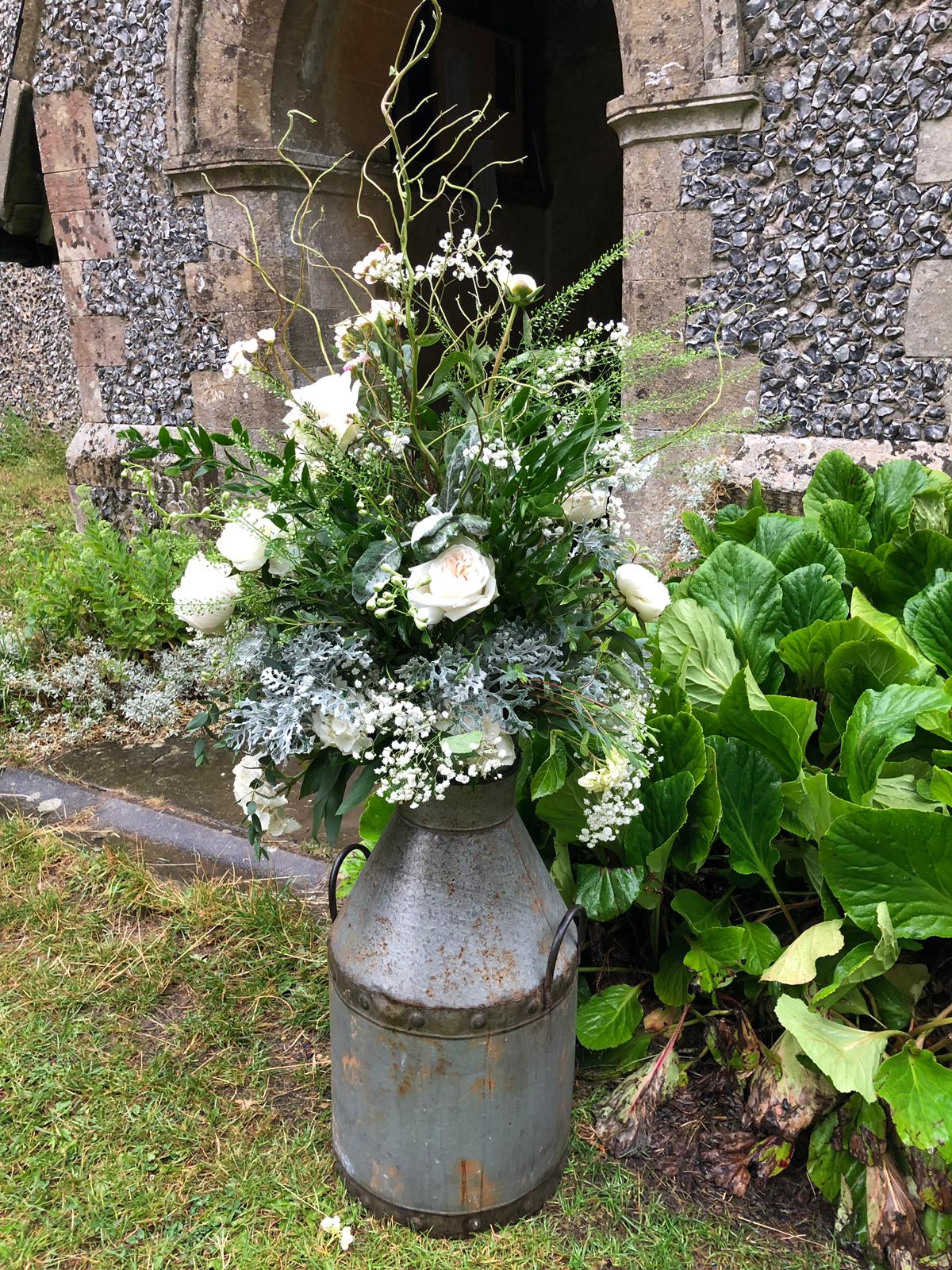 Urn outside Bicknor Church 