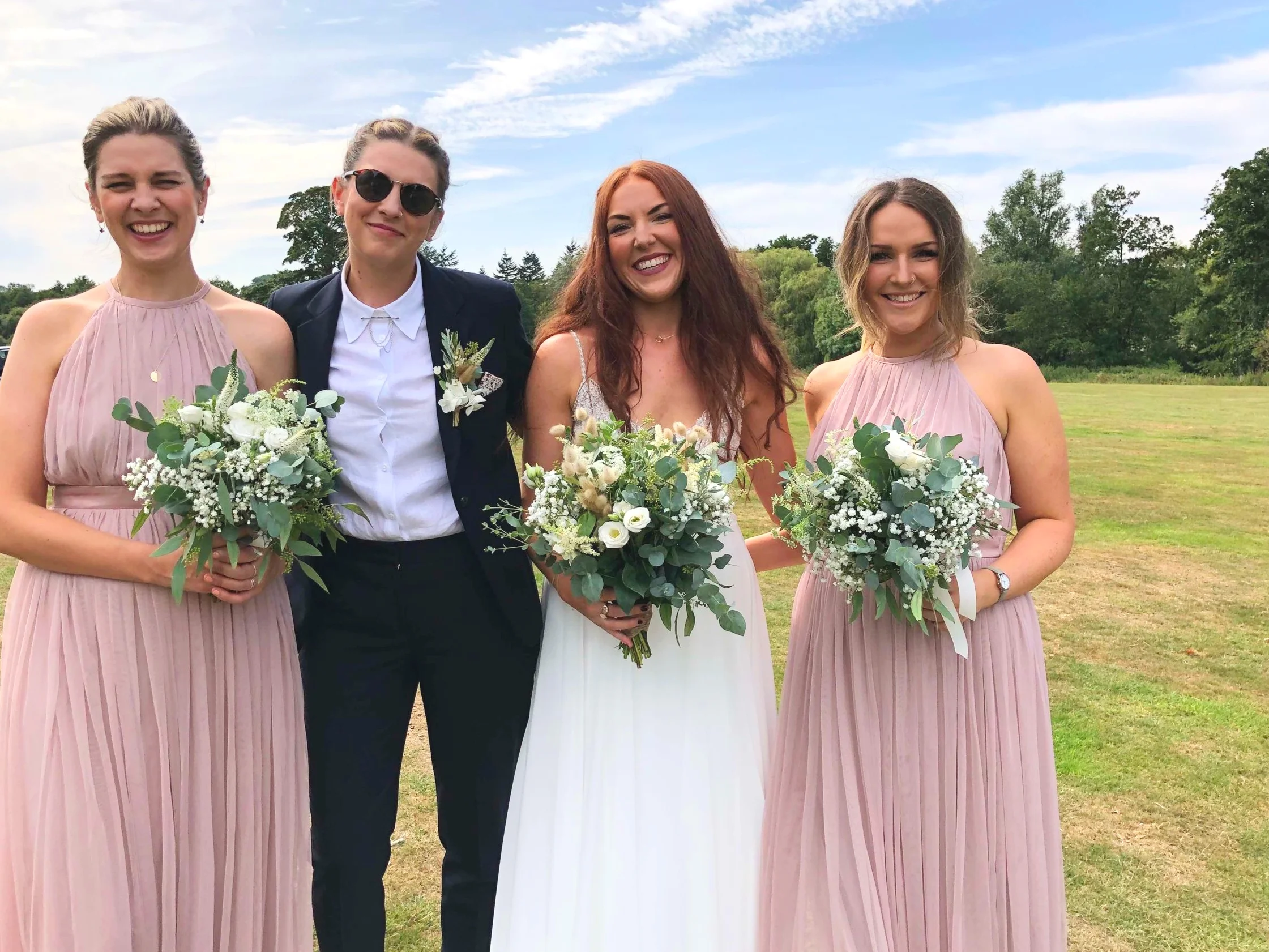 Holly and Vic with their bridesmaid’s!