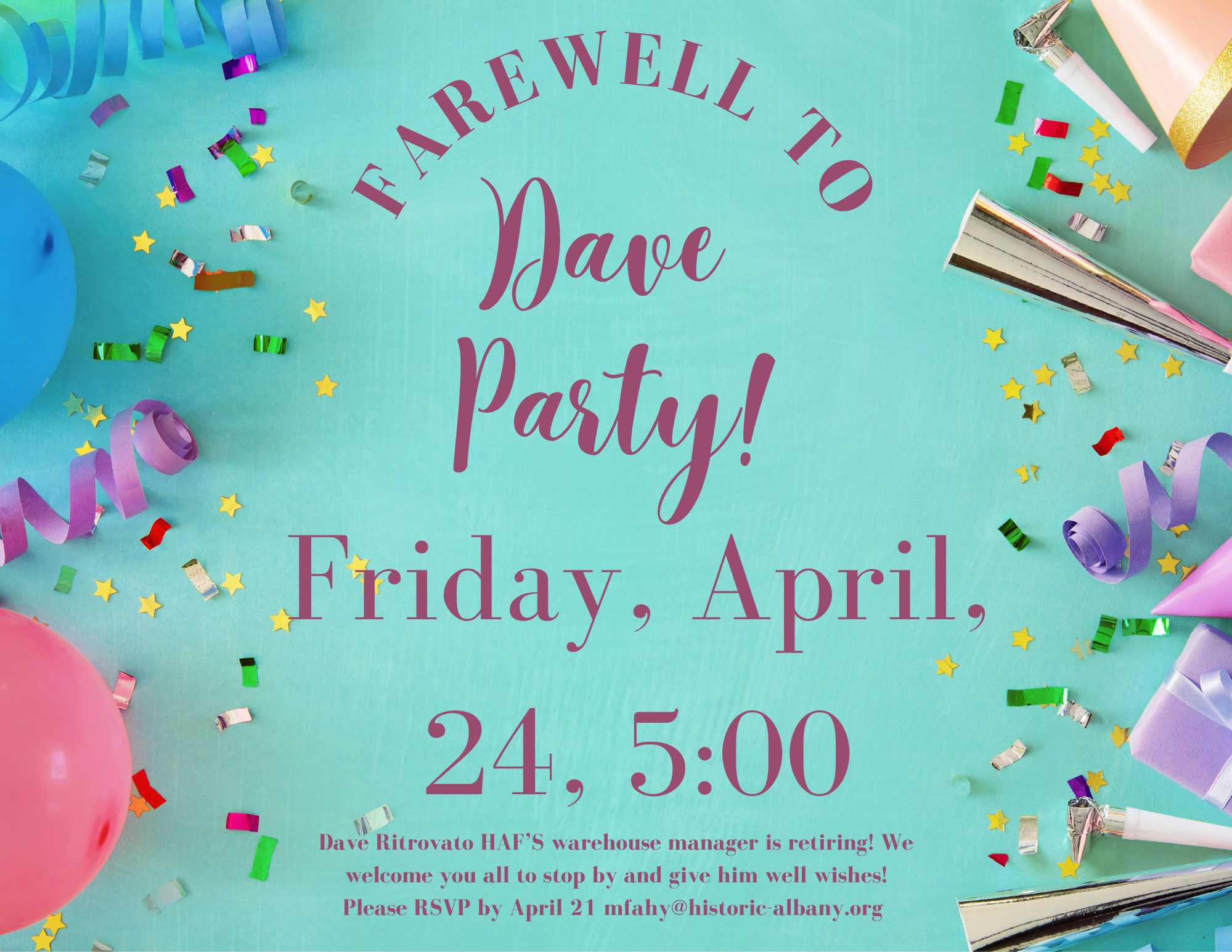 Warehouse Social-Saying Goodbye to Dave!