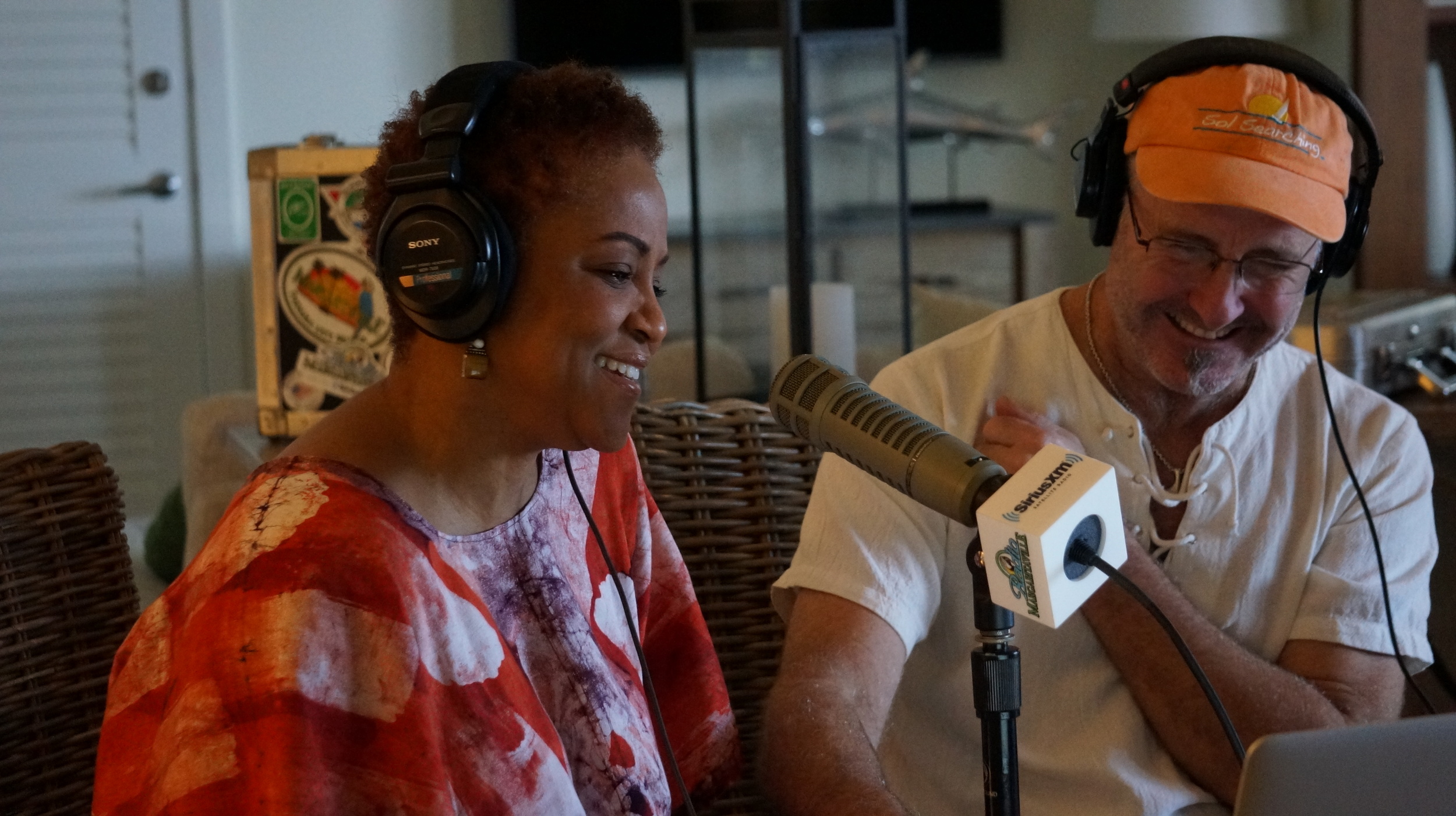 Coral Reefer Nadirah Shakoor with JD Spradlin on Radio Margaritaville at the Margaritaville Hollywood Beach Resort