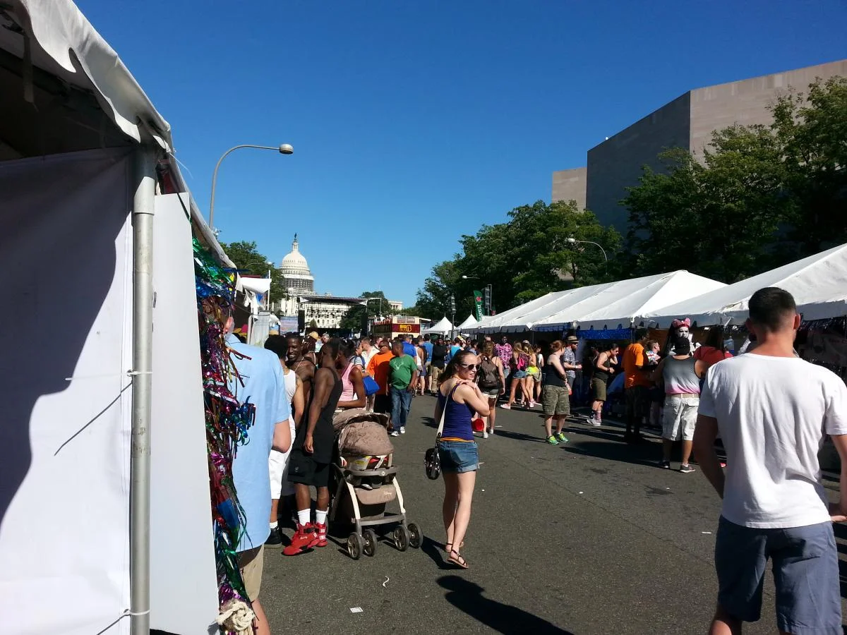 Crowds attend the Capital Pride Festival in Washington, D.C. on Sunday. Photo by Rob Boston.