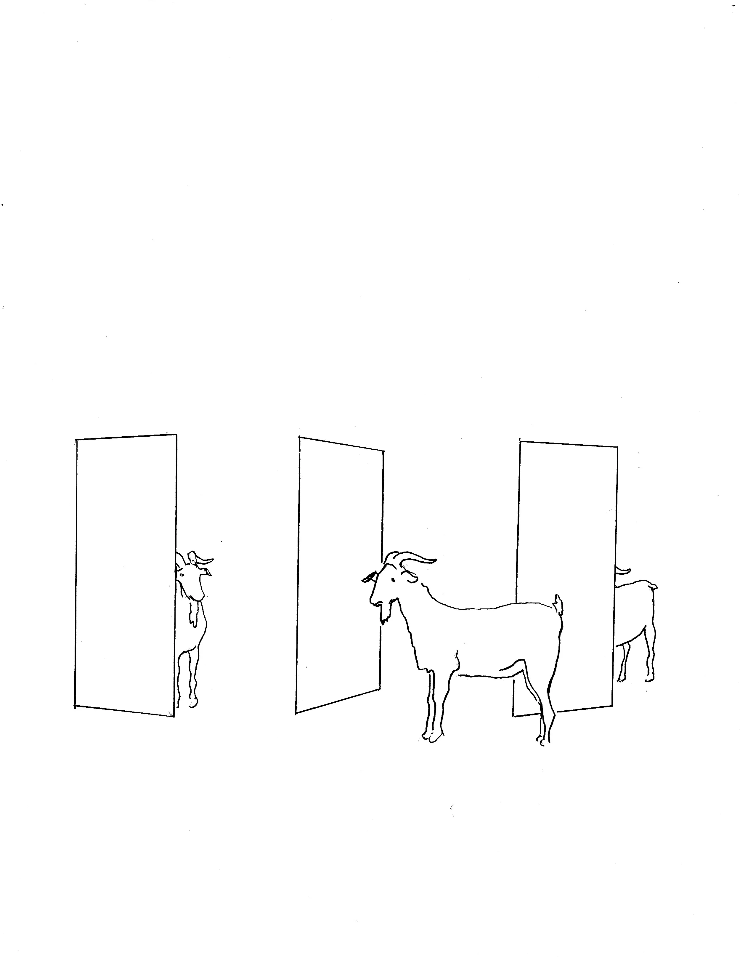Adam Douglas Thompson - Drawing (goats, doors)