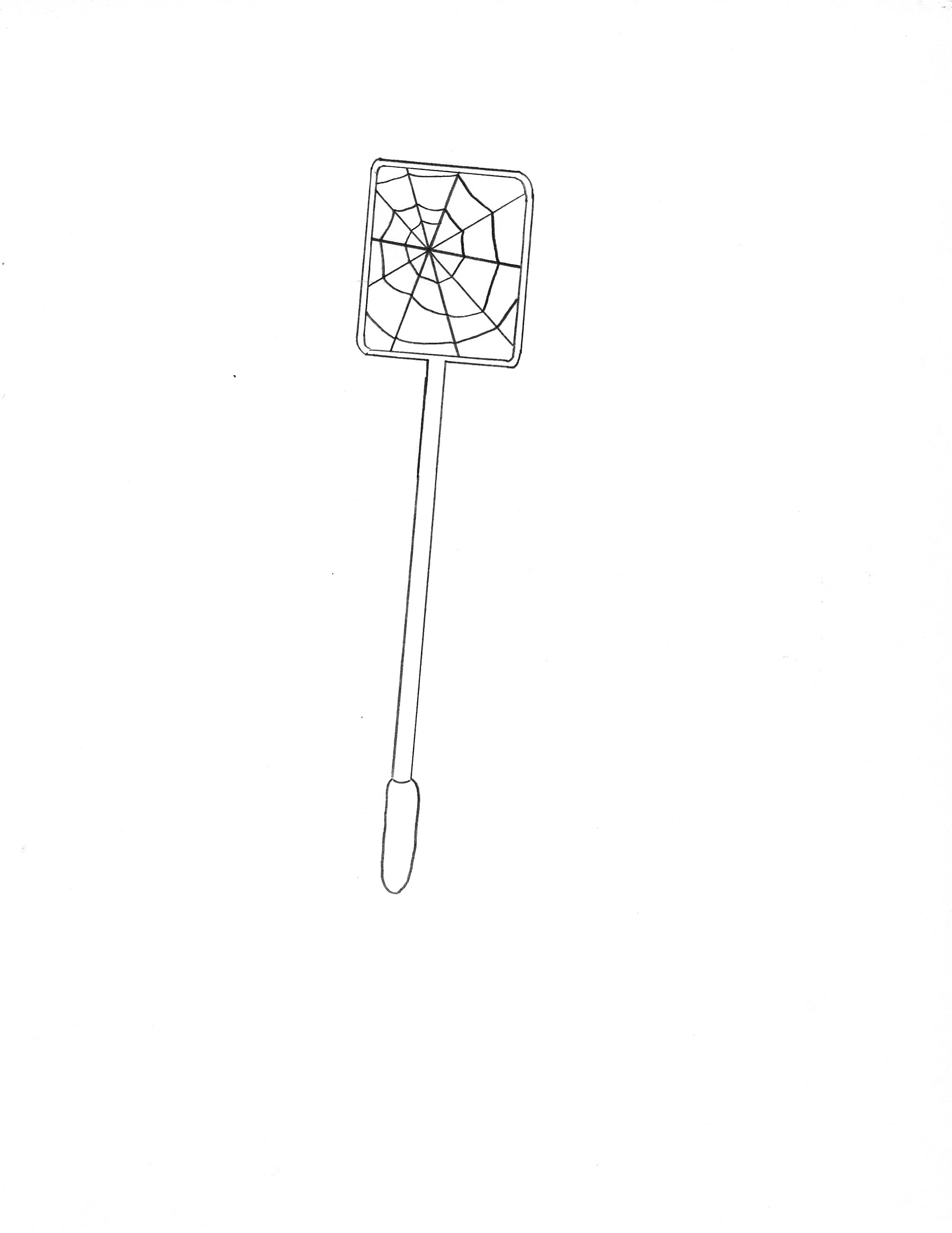 Adam Douglas Thompson - Drawing (fly swatter, spider web)