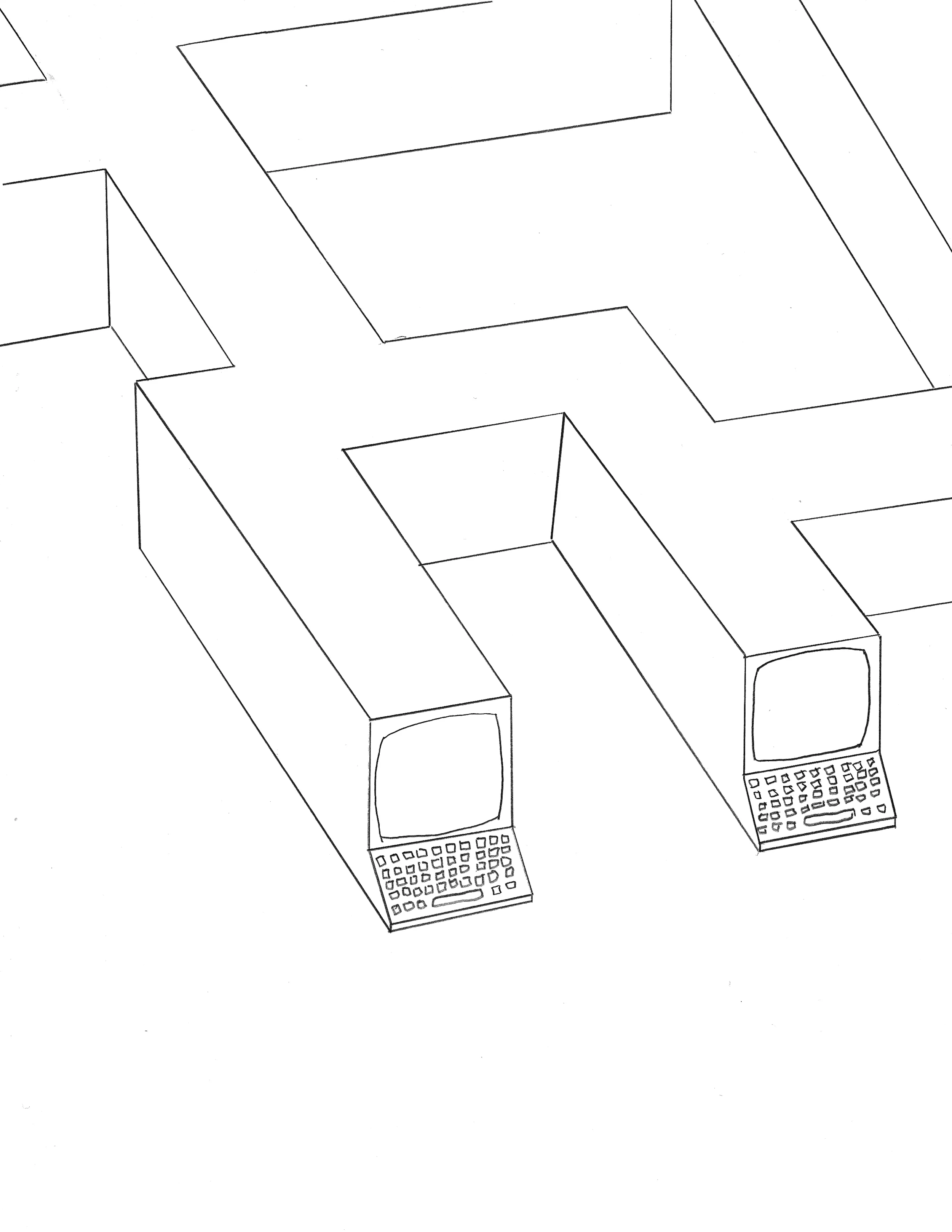 Adam Douglas Thompson - Drawing (internet, labyrinth)