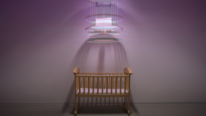   Dear my child ,&nbsp;LEDs, A rocking wood boat and crib, Stepper motors and gears, variable dimensions, 2016 