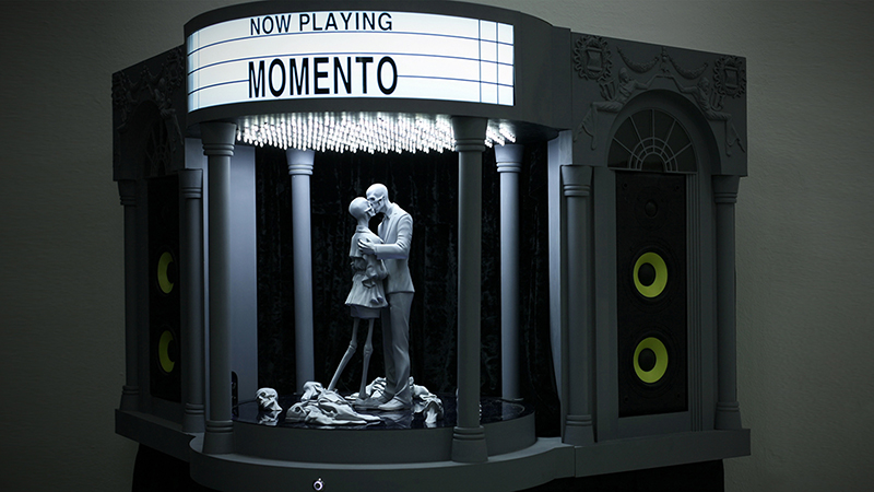   Theater Memento , wood, speakers, sensors, electric devices, motors and gears,&nbsp;61x55x86 in, 2013 