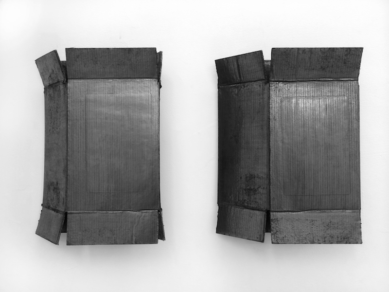 I am Dirty, You are Dirty , 2016, used cardboard and graphite