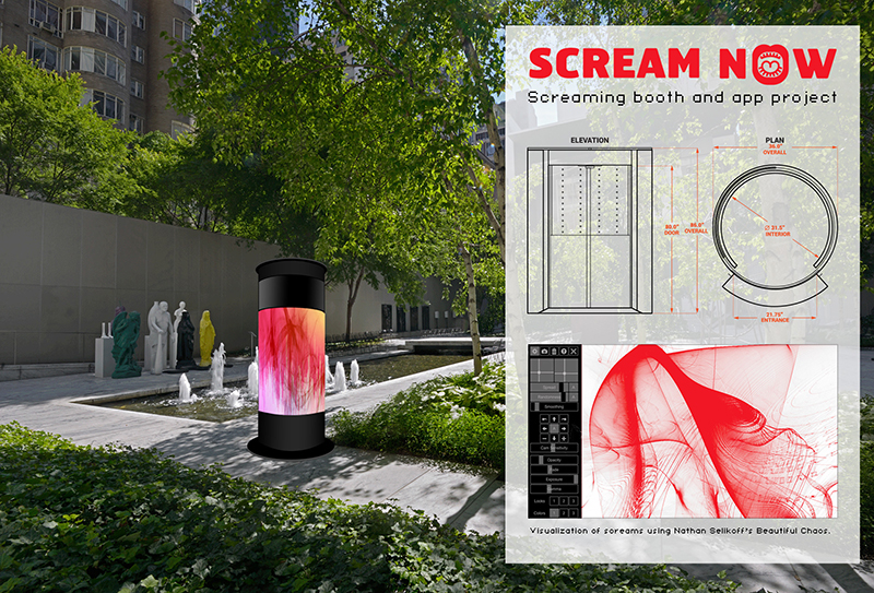Scream Now (Screaming booth), 2017, Digital simulation