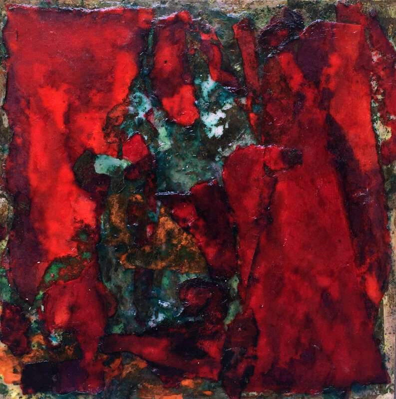 Untitled, 2015. Mixed Media on board, 10 x 10 Inches