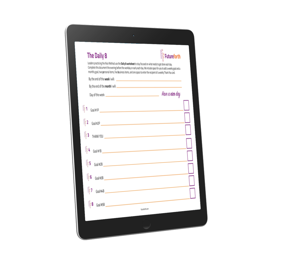 free worksheet the daily 8 will help you focus and finish