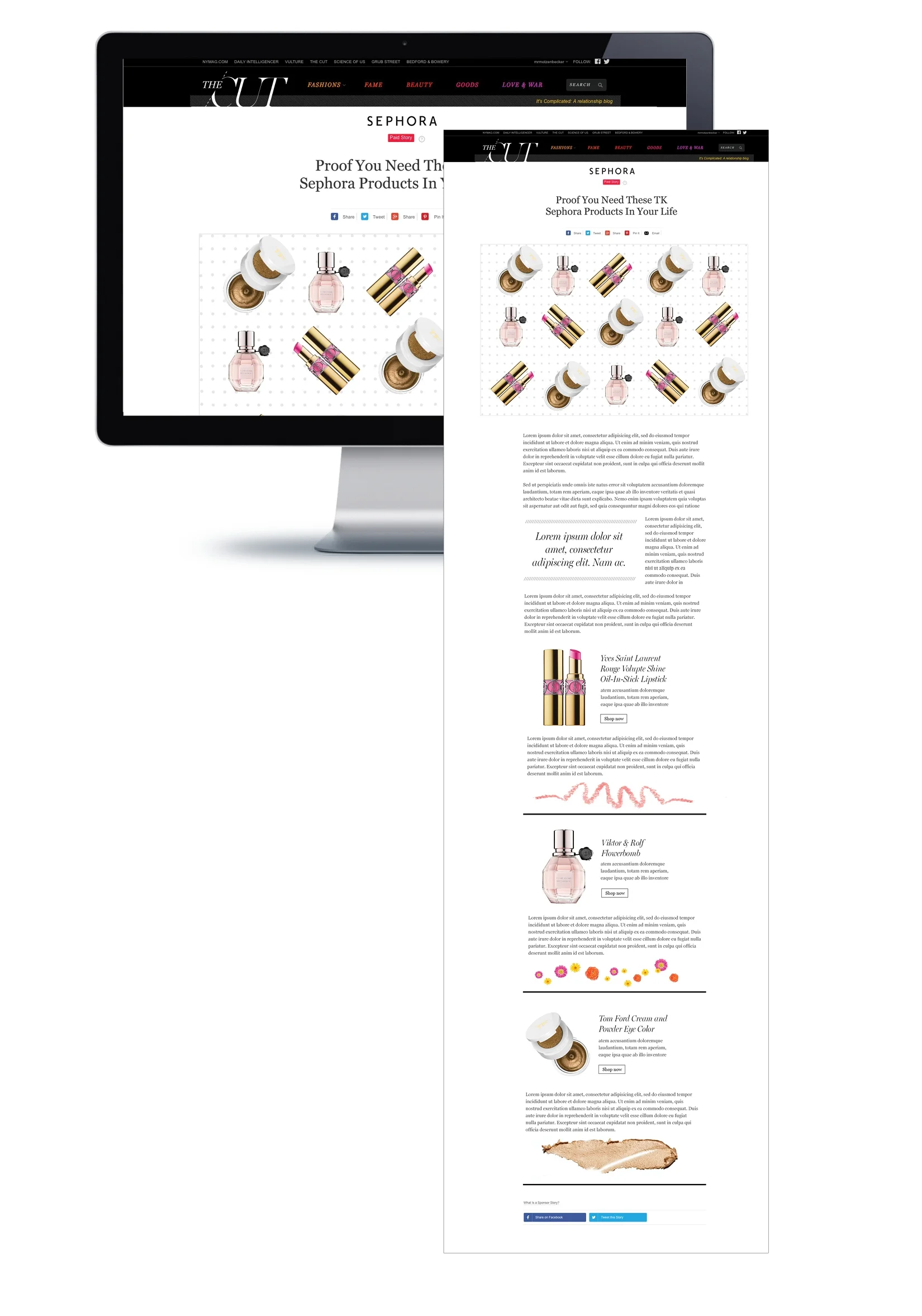 Product Focused Advertorial for NY Mag's The Cut