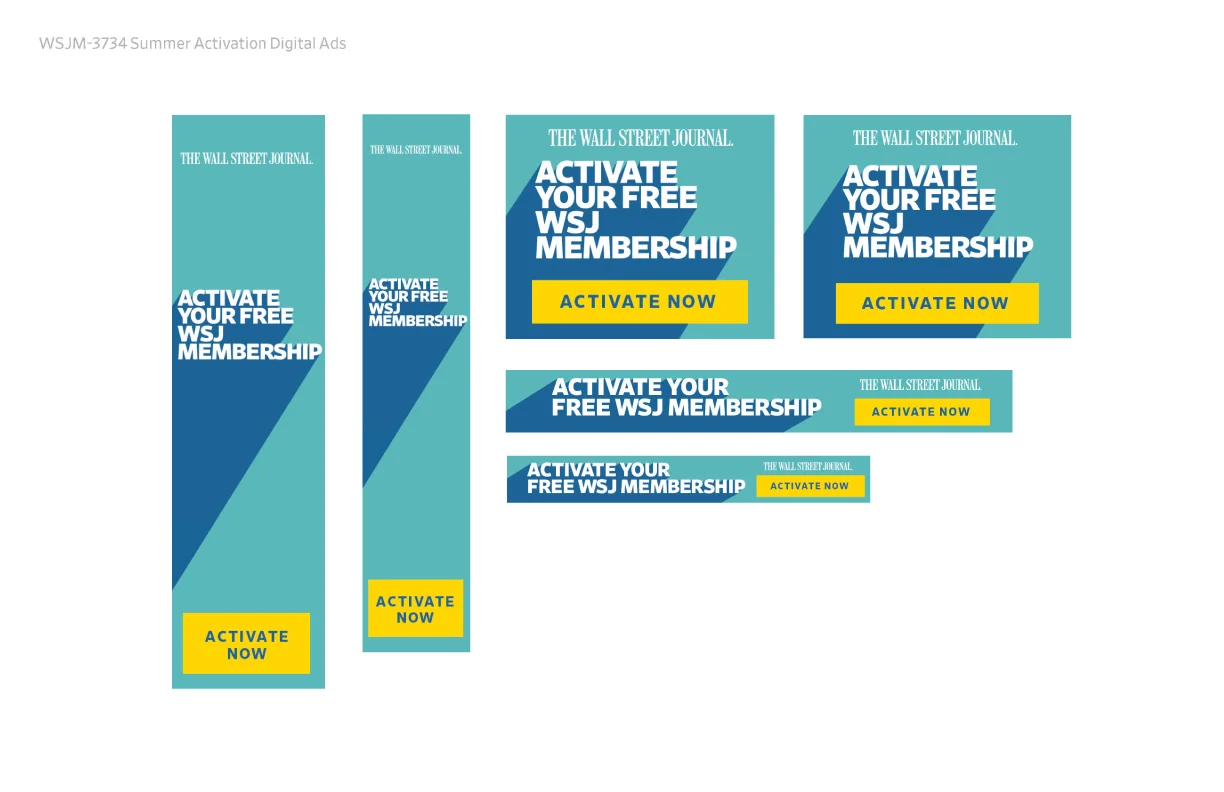 Display ads deployed across multiple websites.