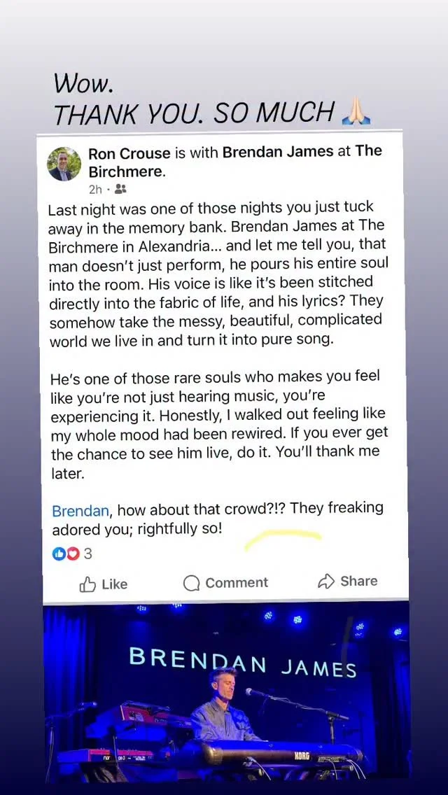 Waking up to a comment like this is everything. Thank you very much. My journey has been long and hard, but so worth it when I read things like this. Last night did feel magical, thanks for coming everyone ;)