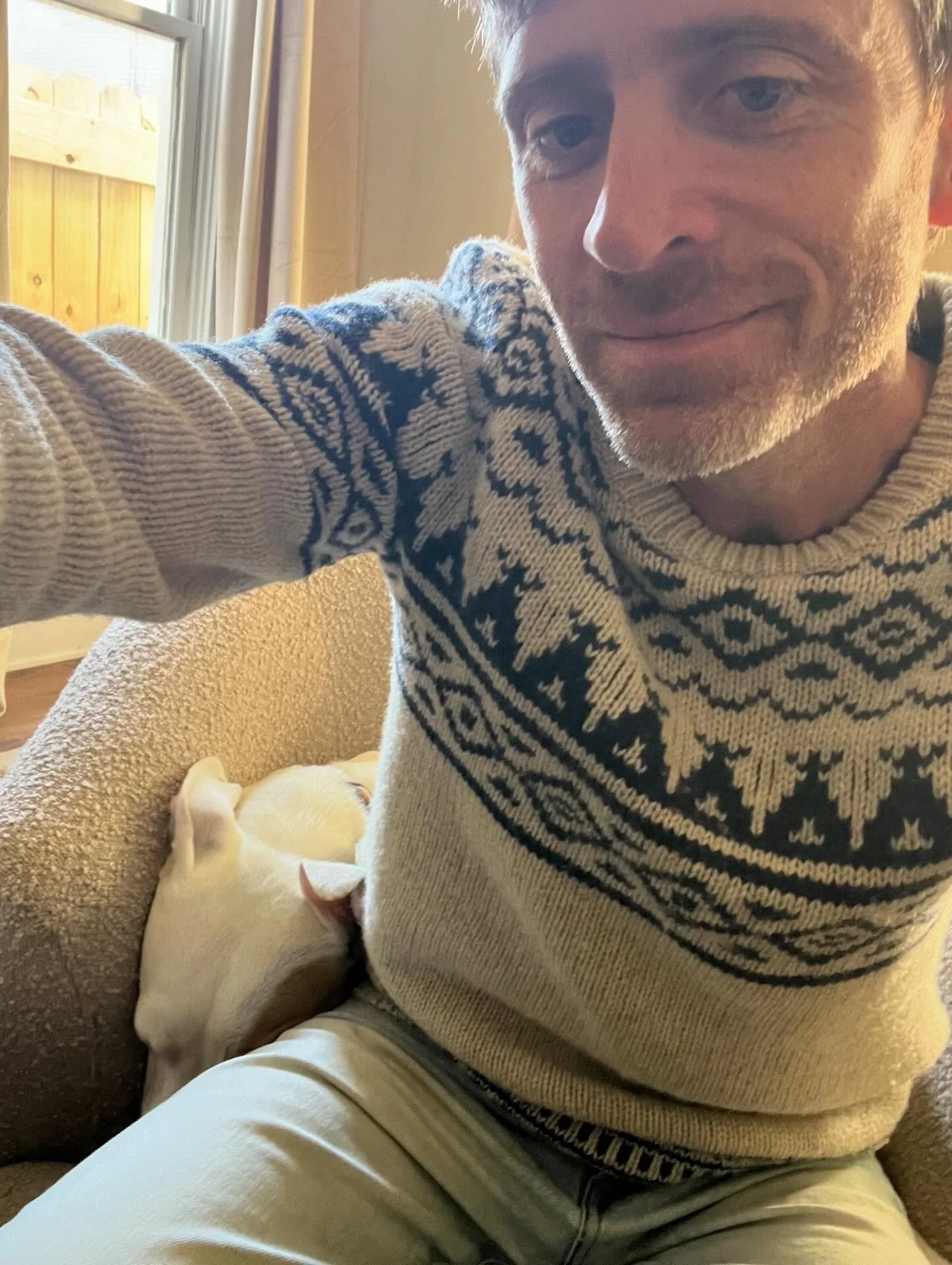 Georgie&rsquo;s favorite spot while we record ❤️