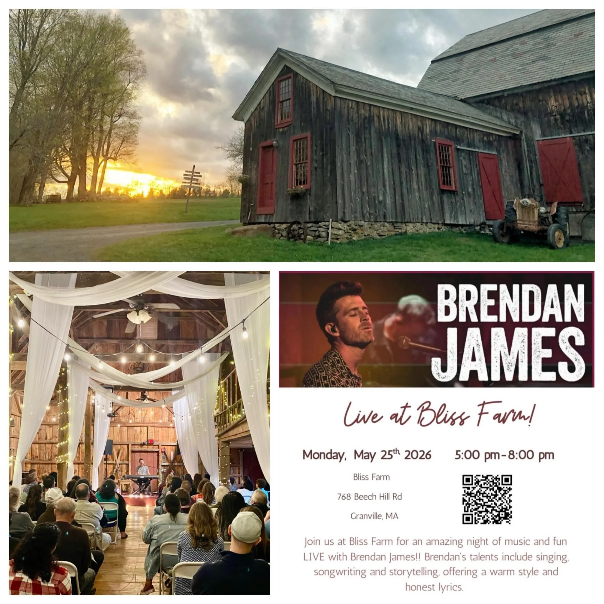 Attention MA / NH / CT fans !&hellip; join me and @craigmeyersteakhouse MONDAY MAY 25th for a very special show at @bliss_farm_events_ &hellip;in the beautiful hills of Western Mass.  Full show, merch in tow!  Grab a friend and come check out this be