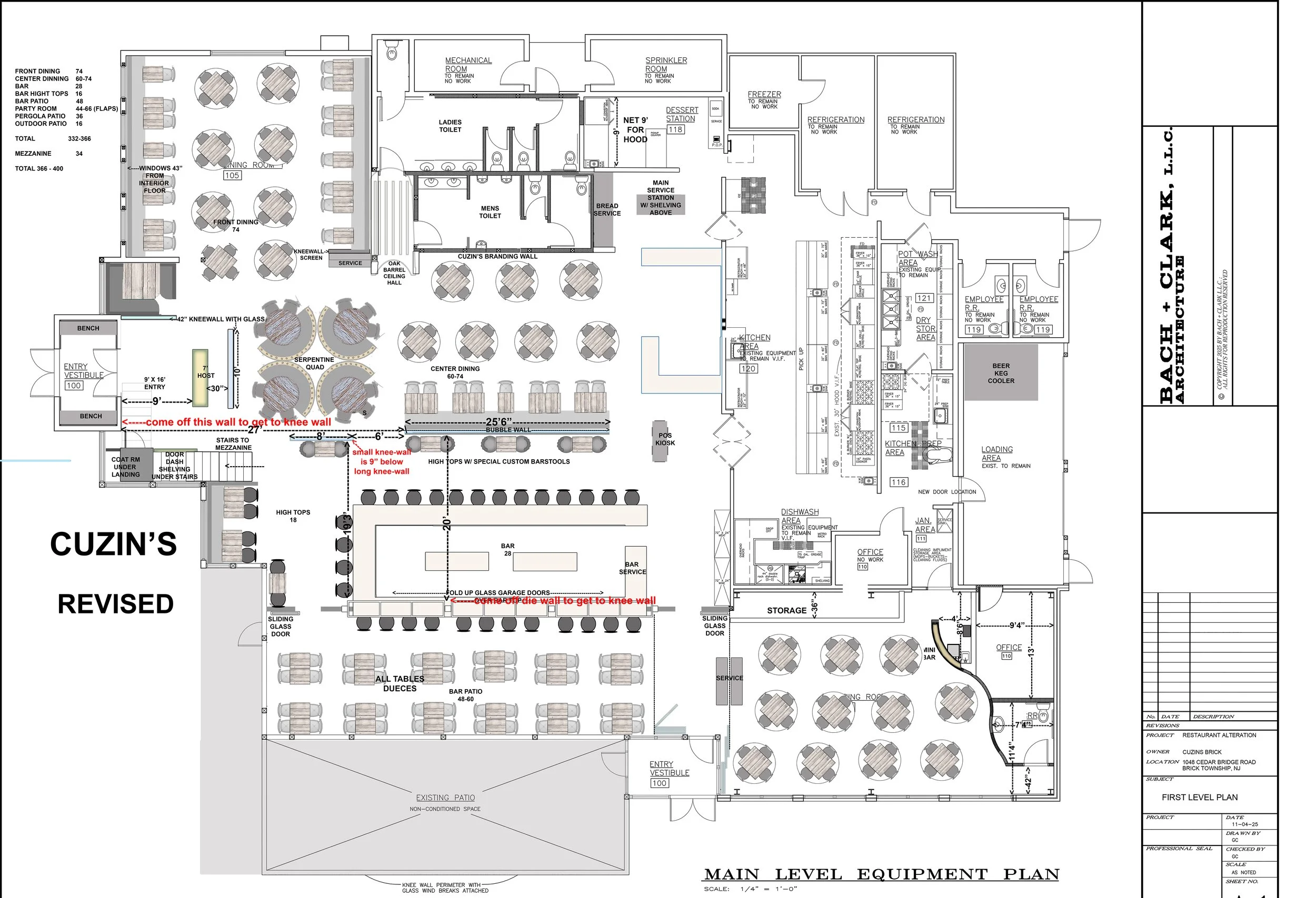 New Jersey restaurant space planning and interior design