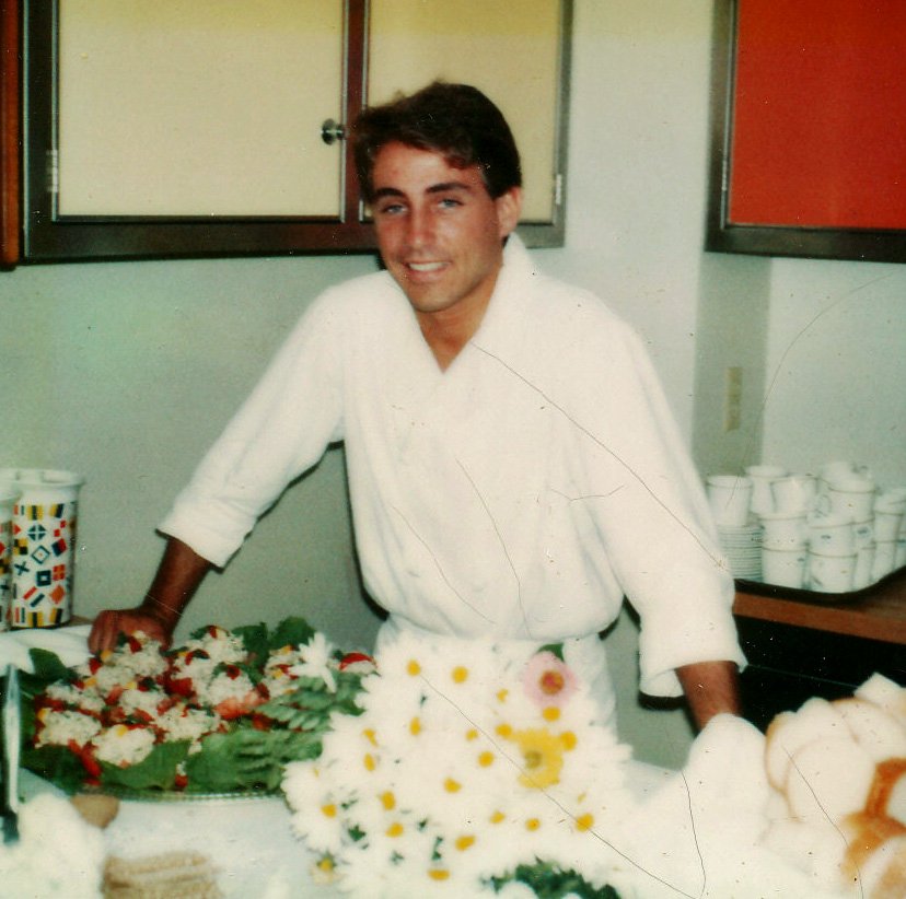 Raymond Haldeman, future restaurant designer as chef on the yacht