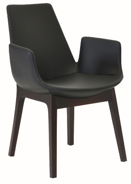 Bleu Wood Modern Restaurant Arm Chair