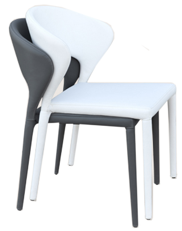 Modern Stackable Leather Restaurant Chair