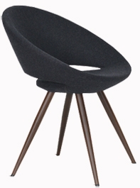  Displayed Above In: Gray Wool Fabric   Dimensions:  W: 24″  D: 21-1/2″  H: 29-1/2″, Seat Height: 17″ *Also Available in Matching Barstool 