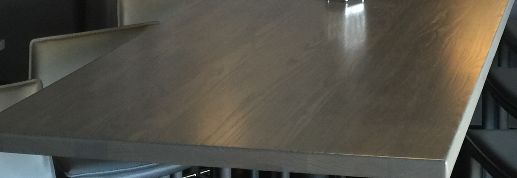 Transparent Gray Stained Ashwood Tables