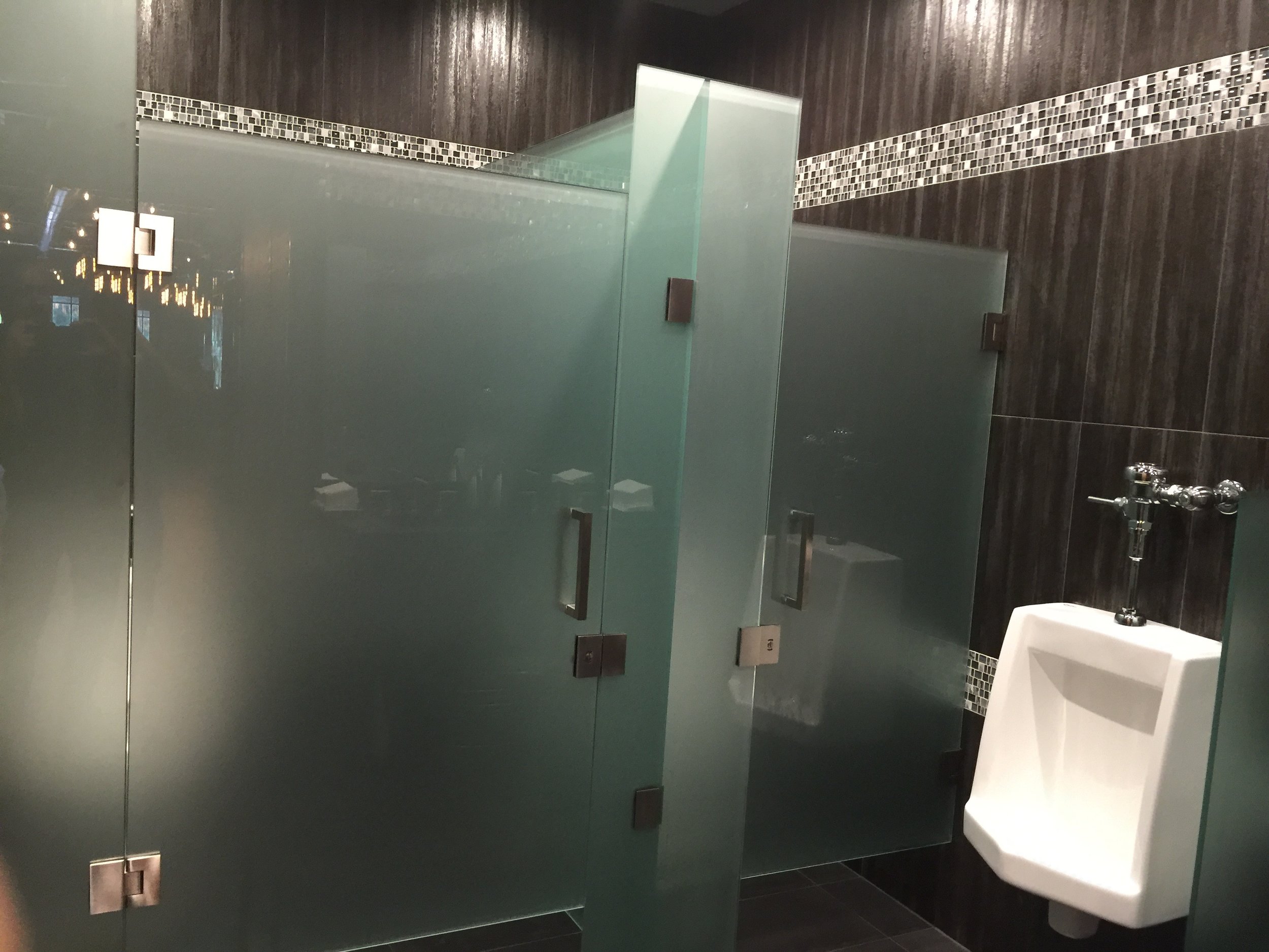 Frosted Glass Stall Enclosures