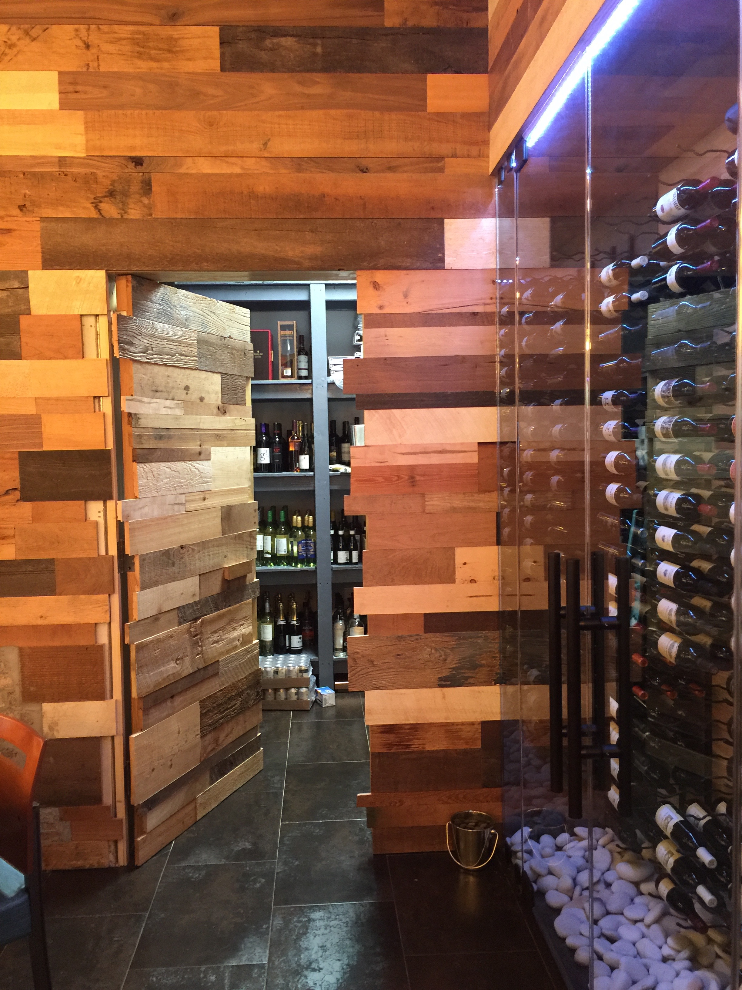 OPEN Hidden Concealed Door To Office & Liquor Storage