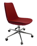 BOARD ROOM CHAIRS IN WHITE LEATHERETTE
