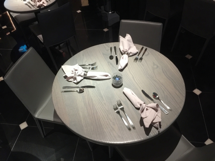 Round restaurant designer table