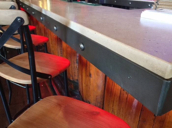 Poured Concrete Bar Top