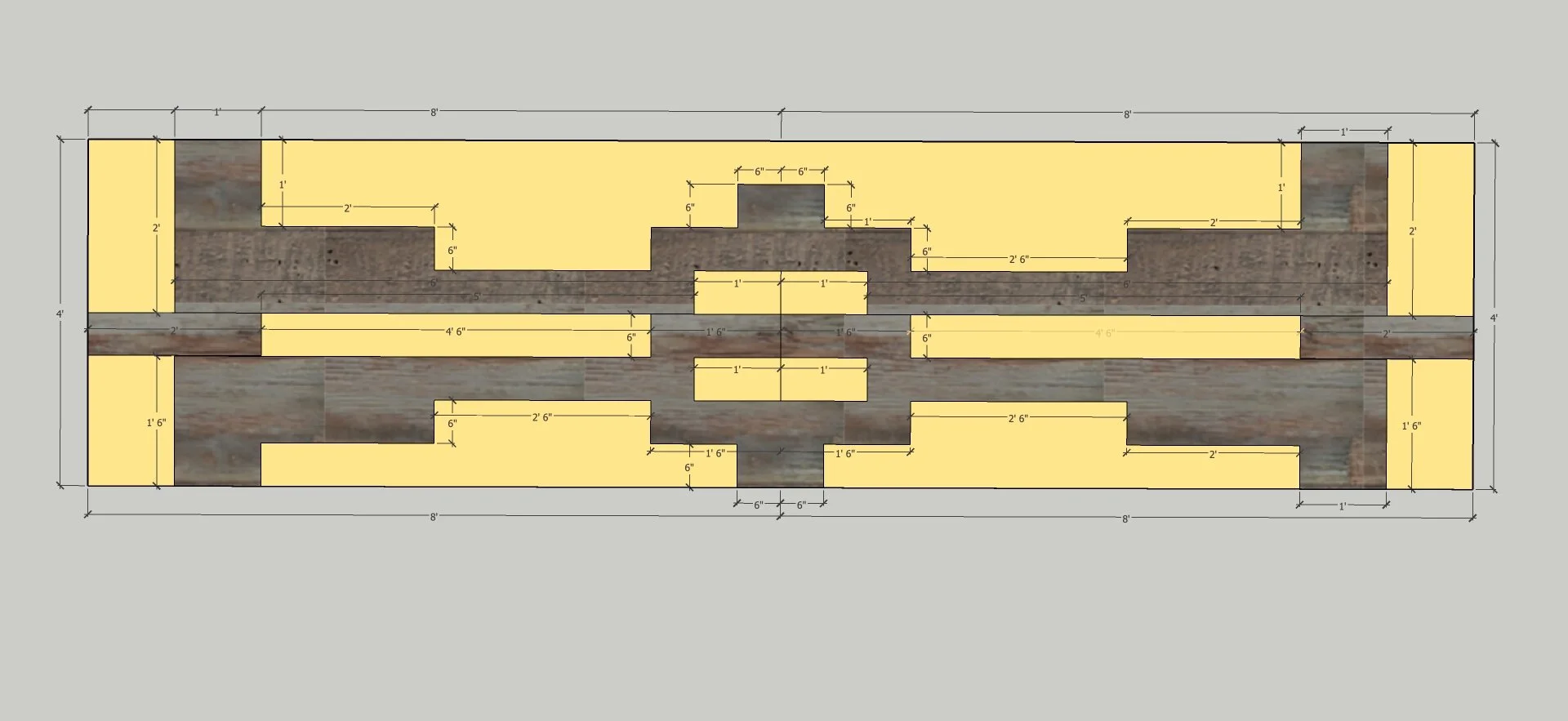 16’ Runs of Game Room Wall Design