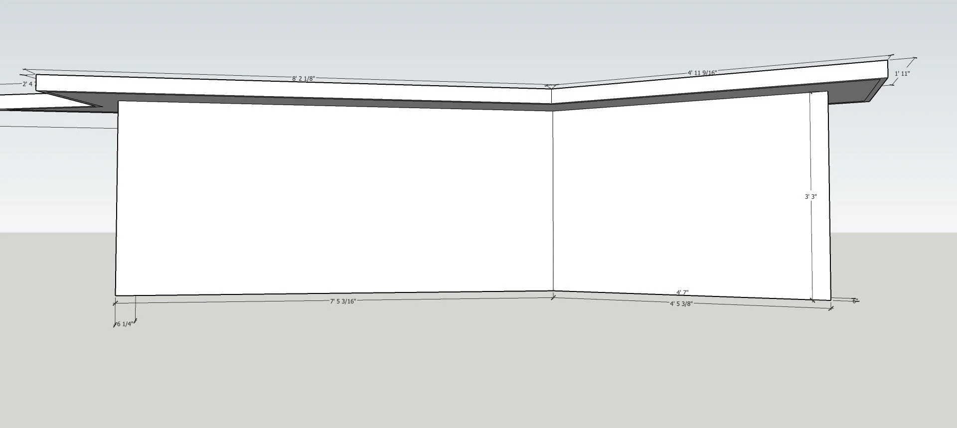 BACK OF BAR SUPPORT WALL