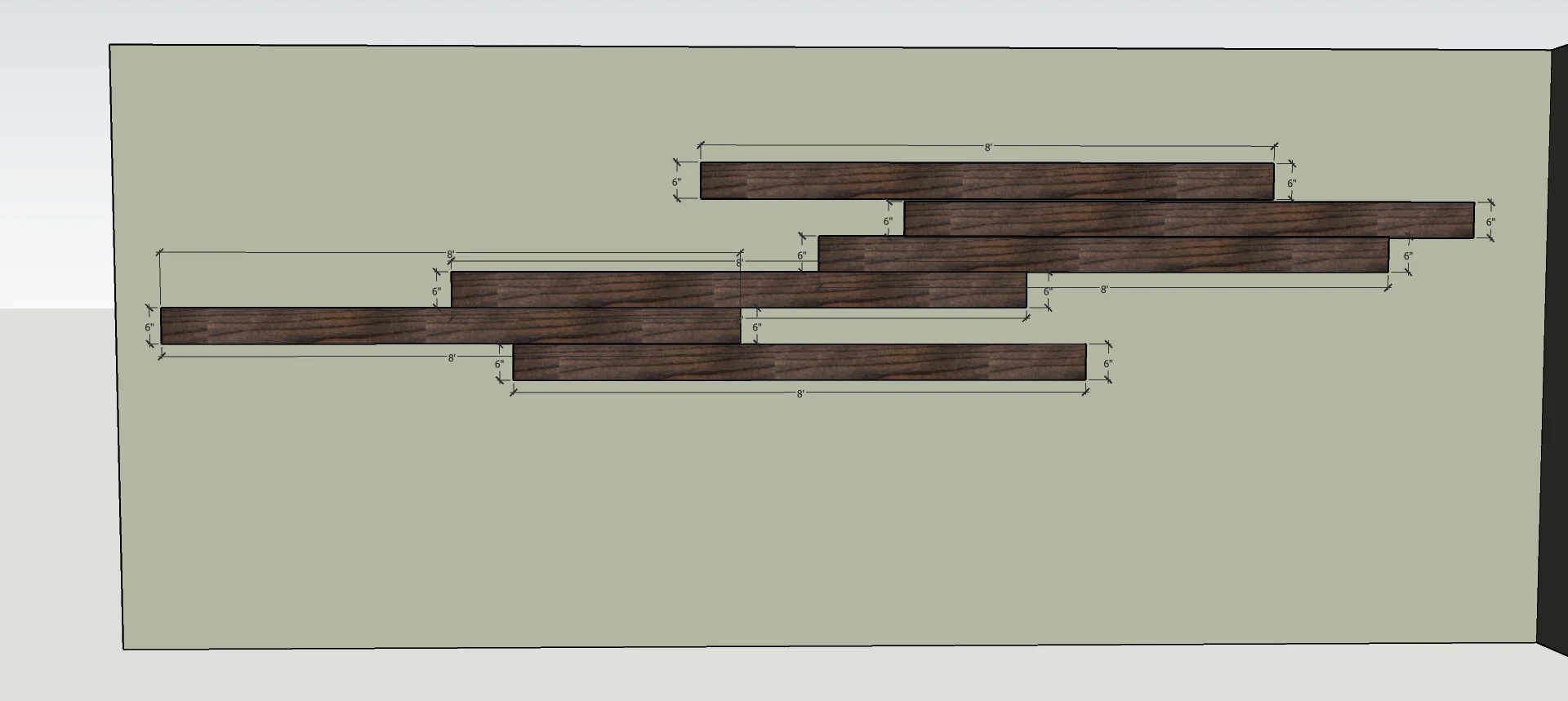 CEDAR PLANKS 8” X 96”  THE SKETCH SHOW’S 6”X96” BUT USE 8” X 96” PLANKS
