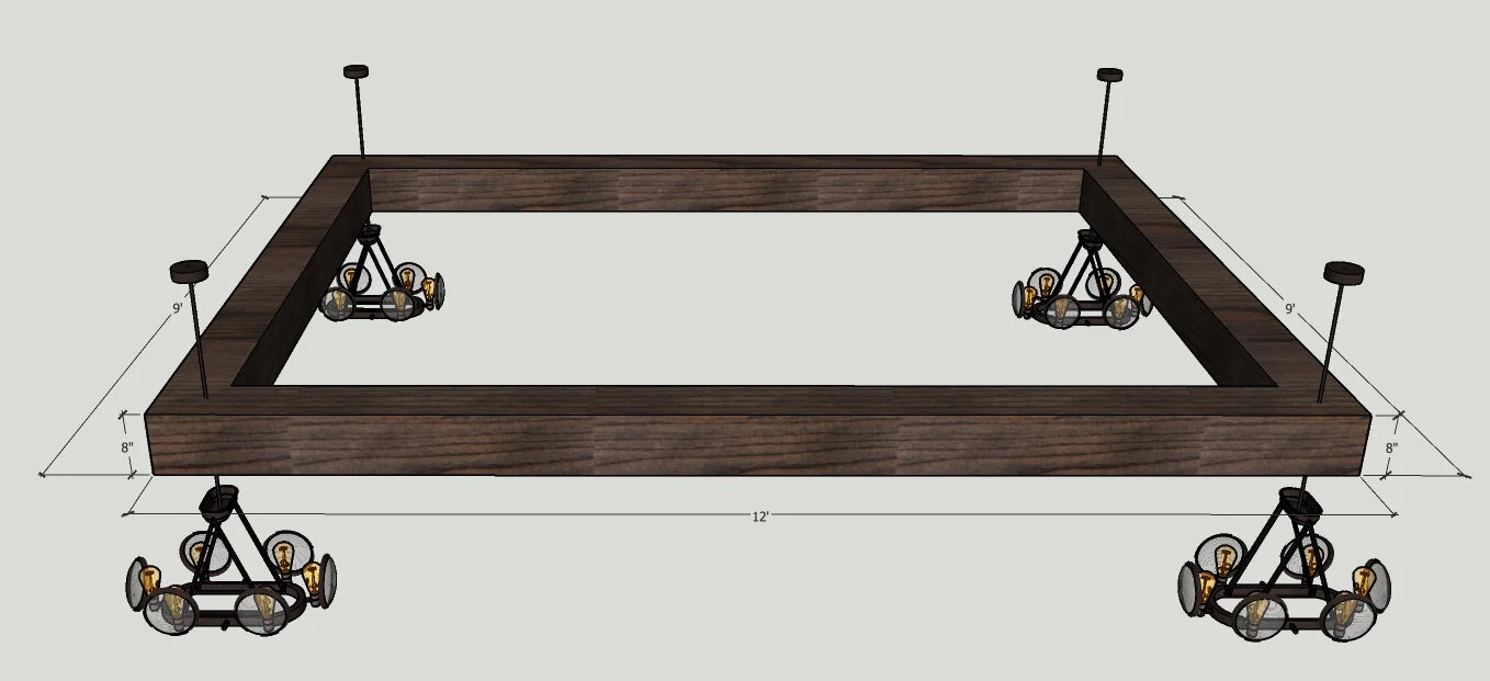 MOUNT FLUSH TO EXISTING BEAMS