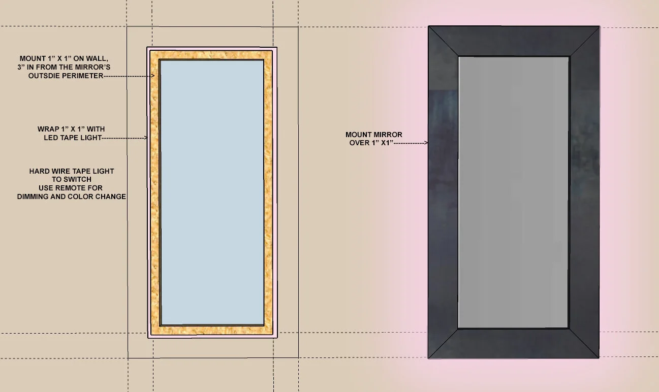 ELEVATION FOR MIRROR INSTALLATION