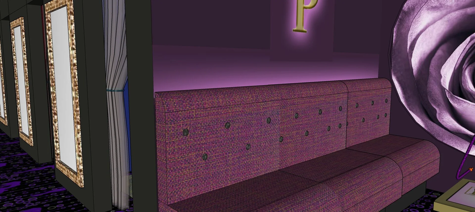WALL WASH BEHIND BANQUETTE