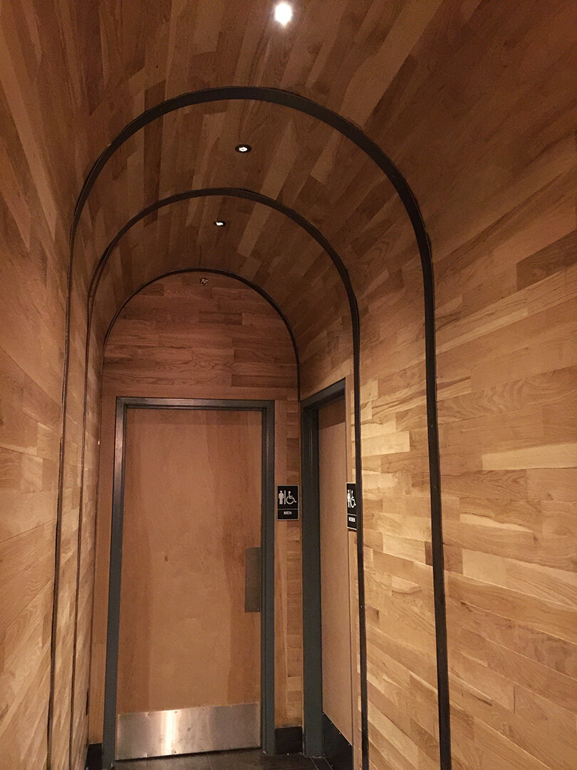 oak barrel hallway