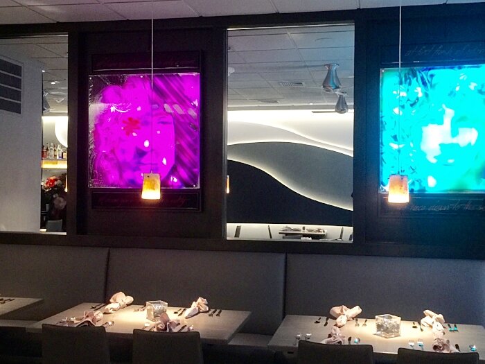 restaurant designs led art