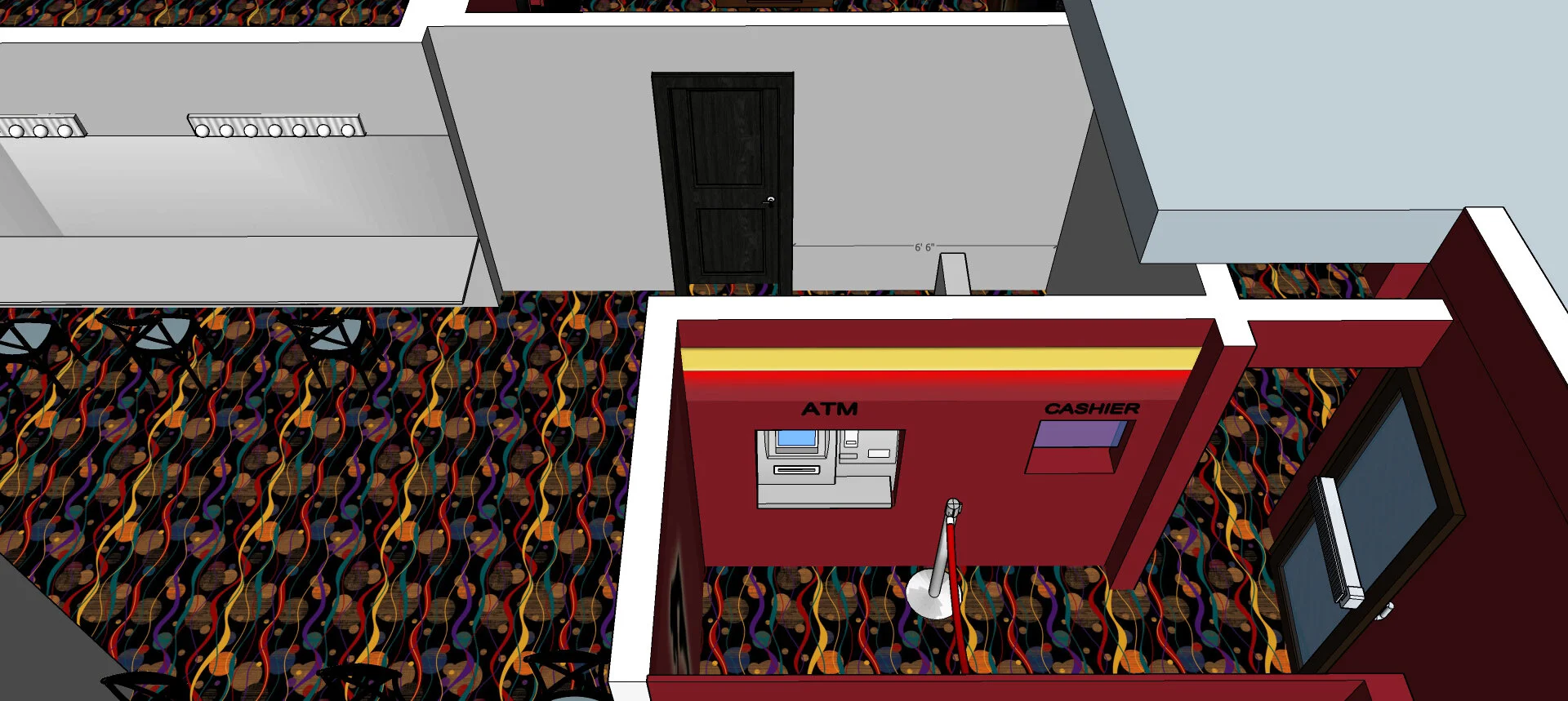 LOBBY &amp; FRONT OF CASHIER/ATM WALL