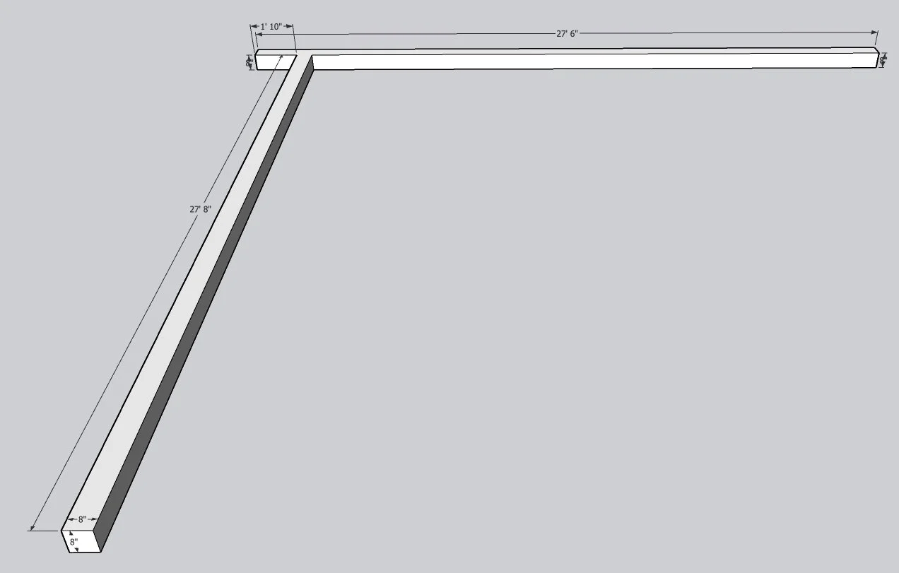 SOFFIT 3 ALONG WINDOW &amp; ABOVE BANQUETTE
