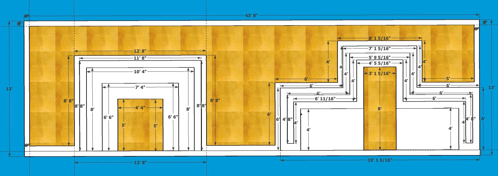 BAR & BUFFET CEILING DIMENSIONS