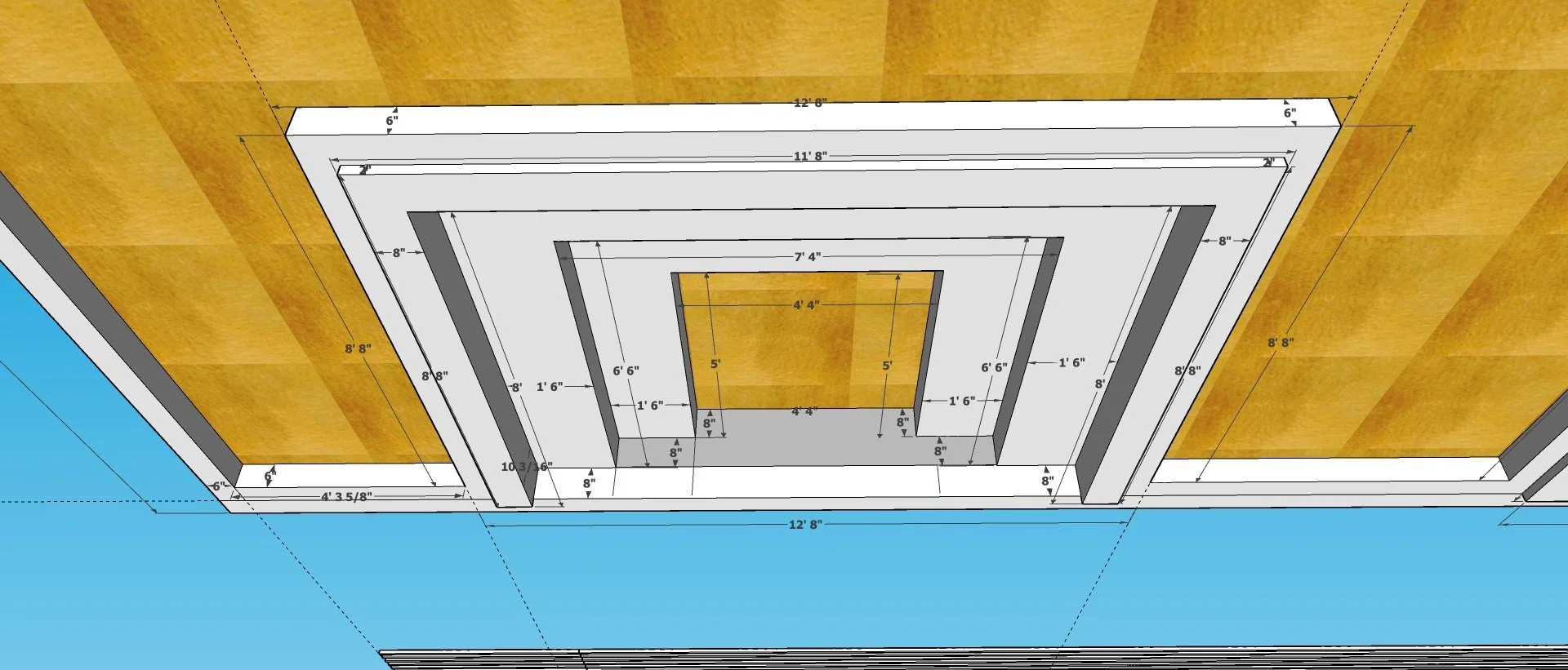 BAR CEILING ELEVATION PERSPECTIVE